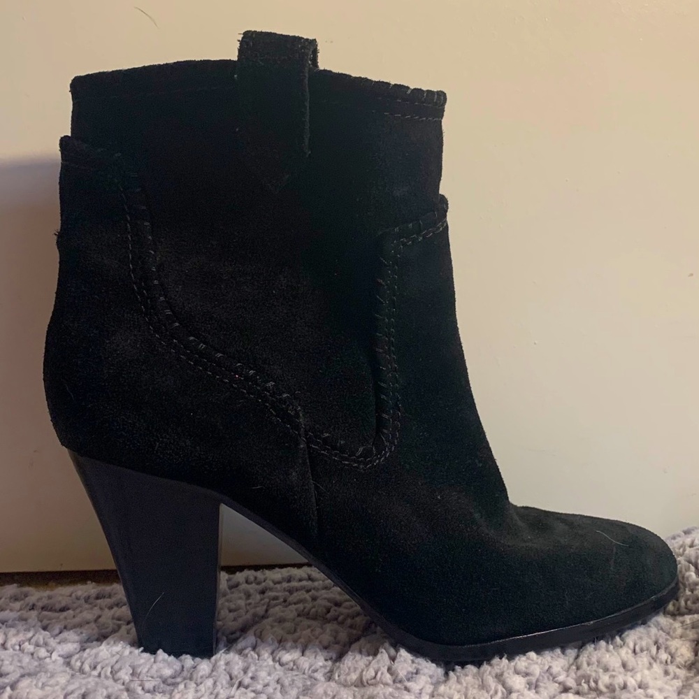 Karl Lagerfeld Paris Provence Black Suede Bootie